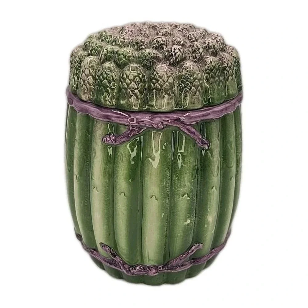 Vintage Canister Jar #321 W Lid‎ Asparagus Made In Italy U217